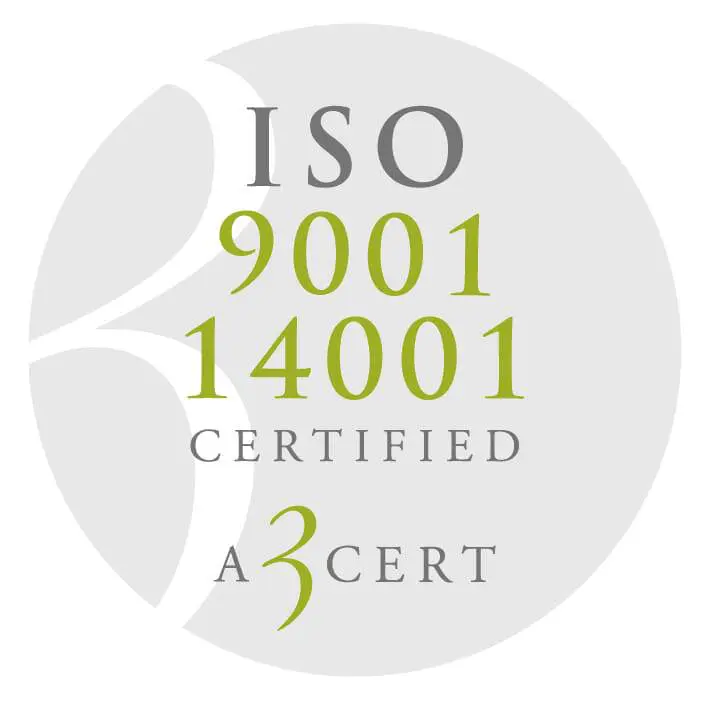 A3CERT_ISO 9001, 14001 A3CERT-certifiering för ISO 9001 och ISO 14001